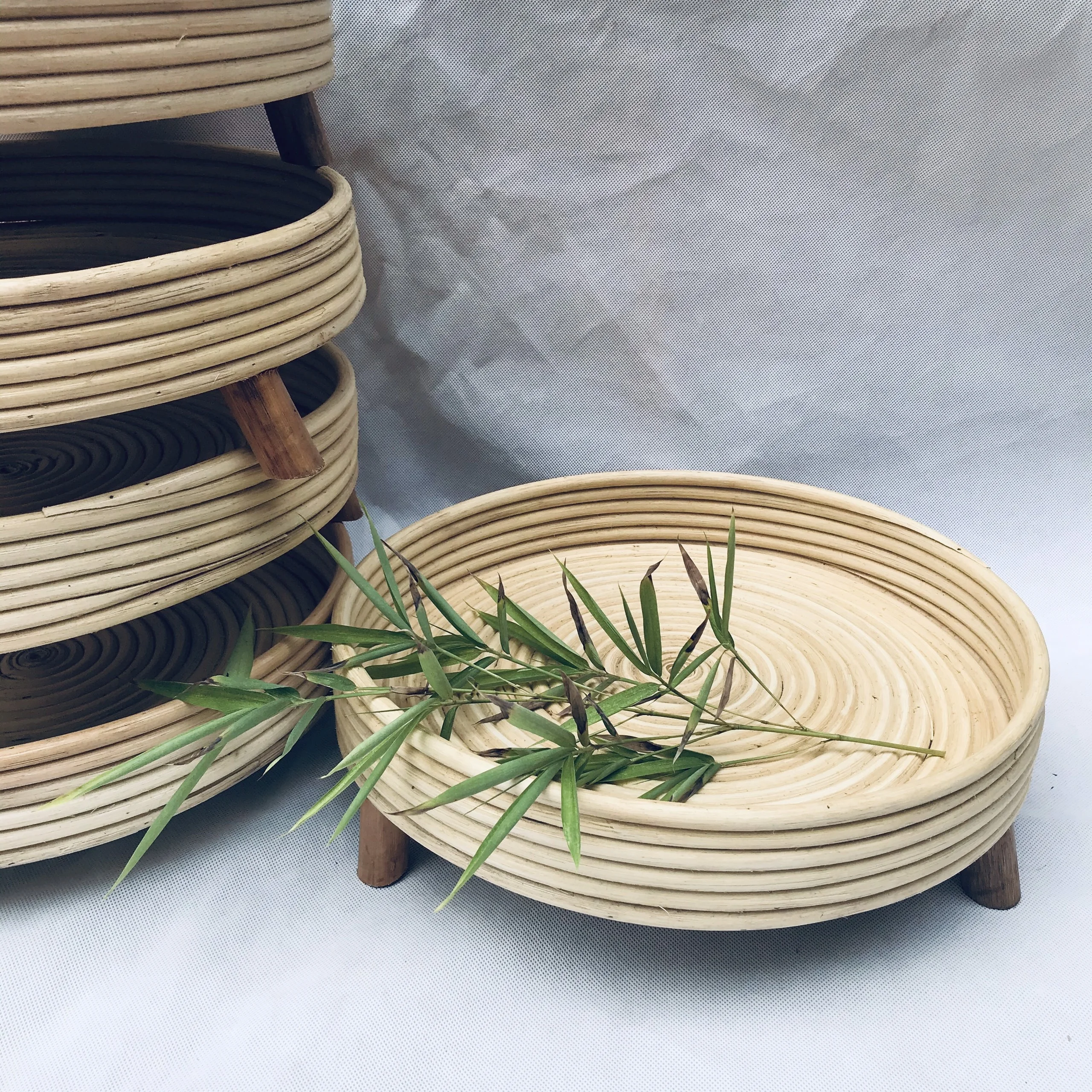 Винтажная подставка для растений из ротанга цветочных горшков декоративный держатель садовых помещений украшения дома