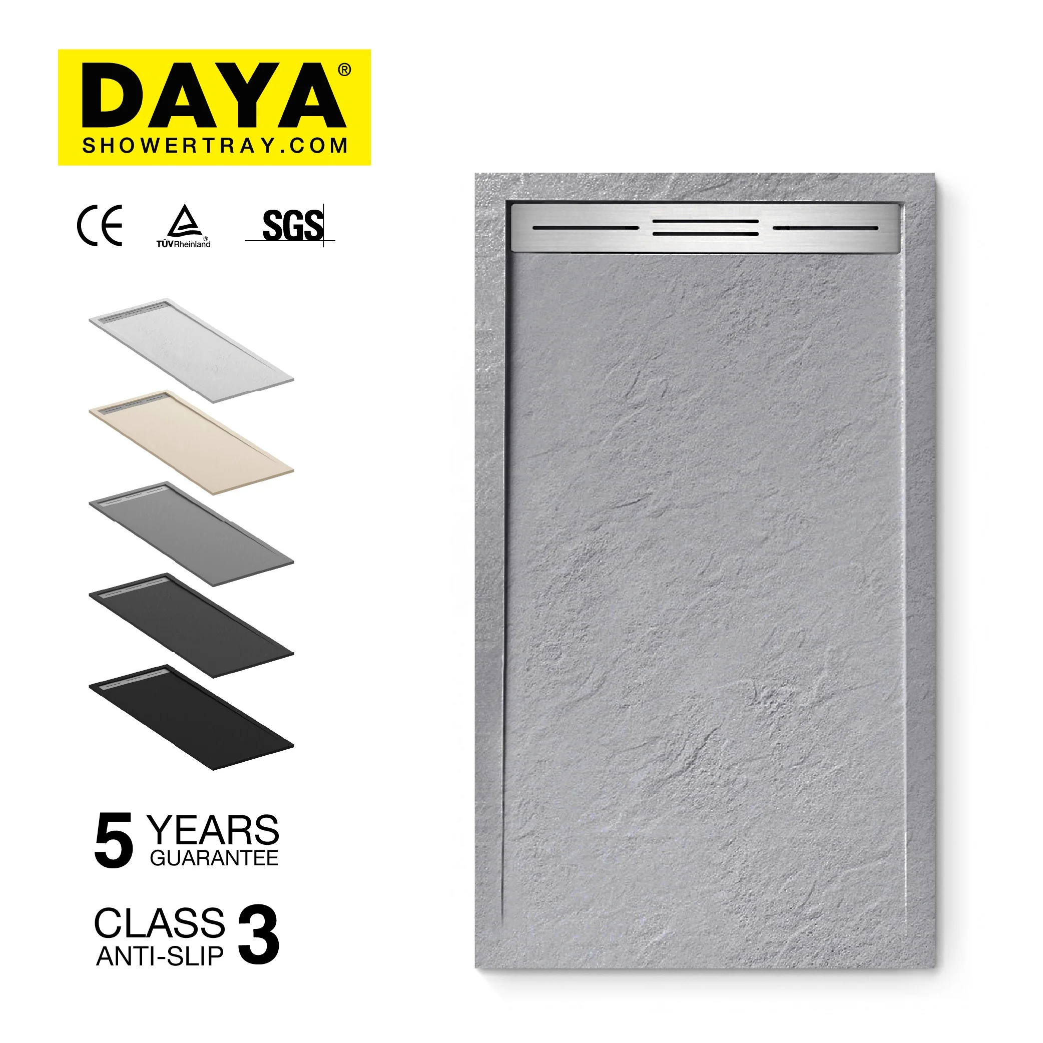 Italian Style High-end Artificial Stone Matte Surface Repairable Shower Tray Antiflouling Base for Enclosure