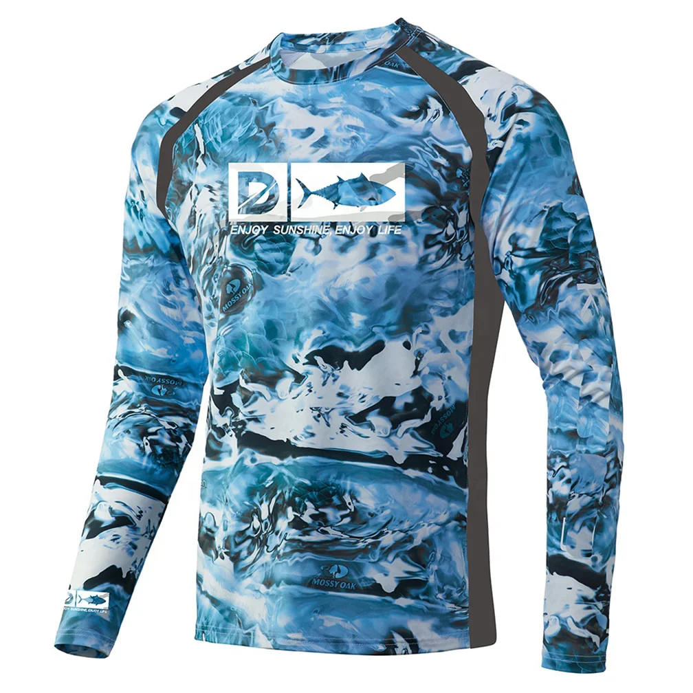 UPF 50 Sublimation Printed Custom Logo Rash Guard Mma Bjj Surf Rashguard Long Sleeve Manufacturers OEM Rash+Guard Fishing Shirts