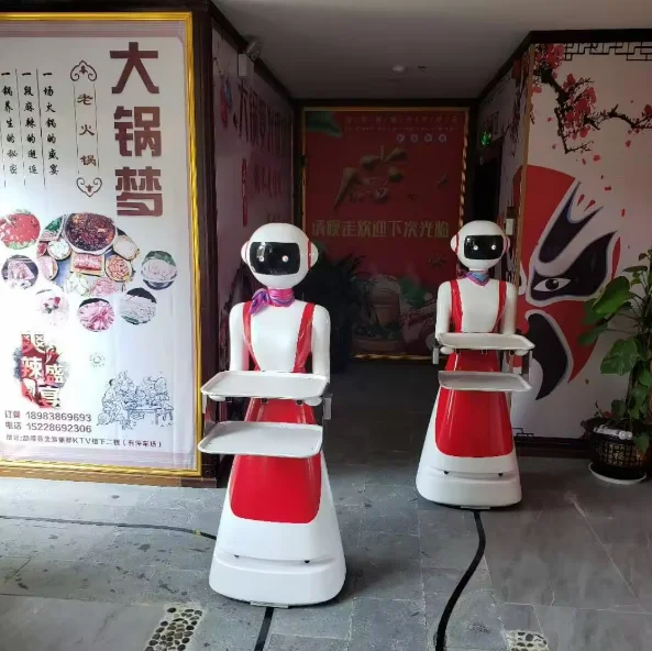 2024 Commercial Use Mall Move Robot Artificial Intelligence Telepresence Service Humanoid Smart Restaurant Waiter Robot