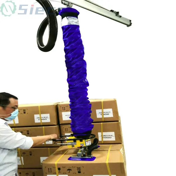 column mounted jib crane bulk bag suction cup vacuum tube lifter with 360 degree rotation
