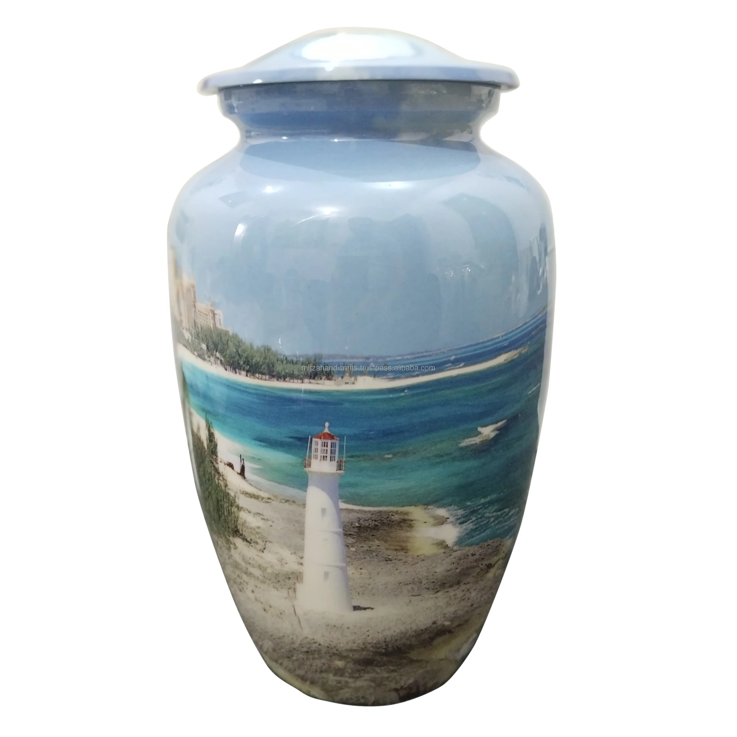 Funeral Cremation Urn Cross in Sky Cremation Urn for Human Ashes Hand Made in Metal Large Size for Adults