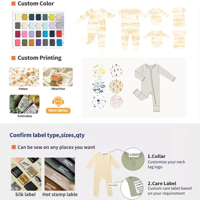Custom OEM 95% Bamboo Viscose 5% Spandex Baby Romper Clothes with OEKO Reactive Digital Printing Pajamas