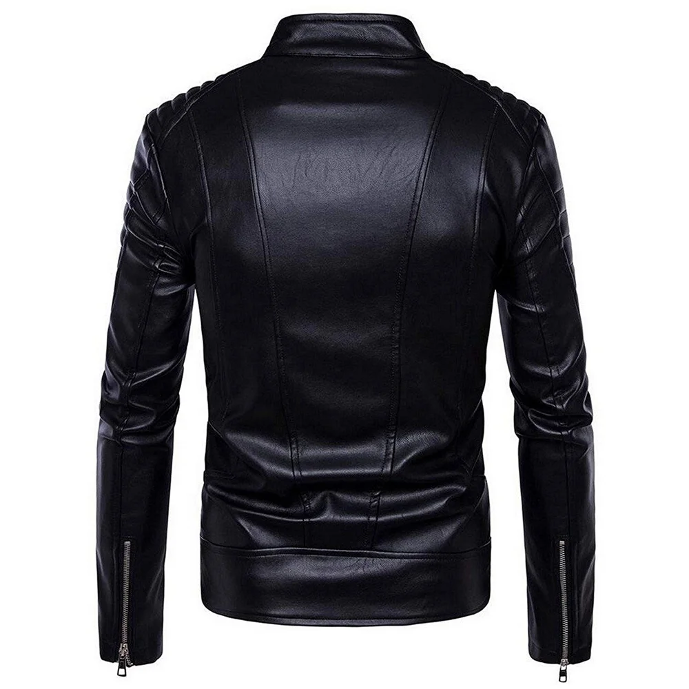 Fashion Men black Lamb Leather Jacket/men leather jackets/Pakistan leather jackets