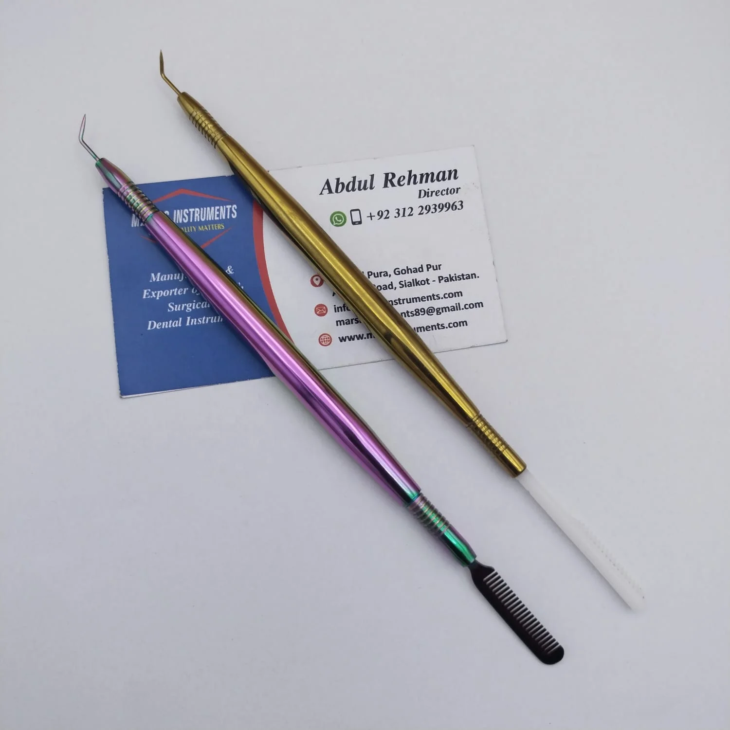 Rainbow Plasma & Gold Plated stainless steel Lash Separating Tools  High Quality Lash Lifting Tool With Comb