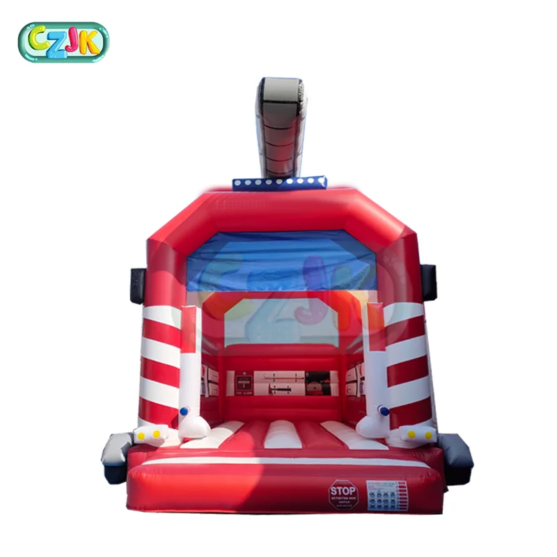 Custom Inflatable Fire Engine Bouncer Inflatable Fire Truck Bouncy Castle For Event
