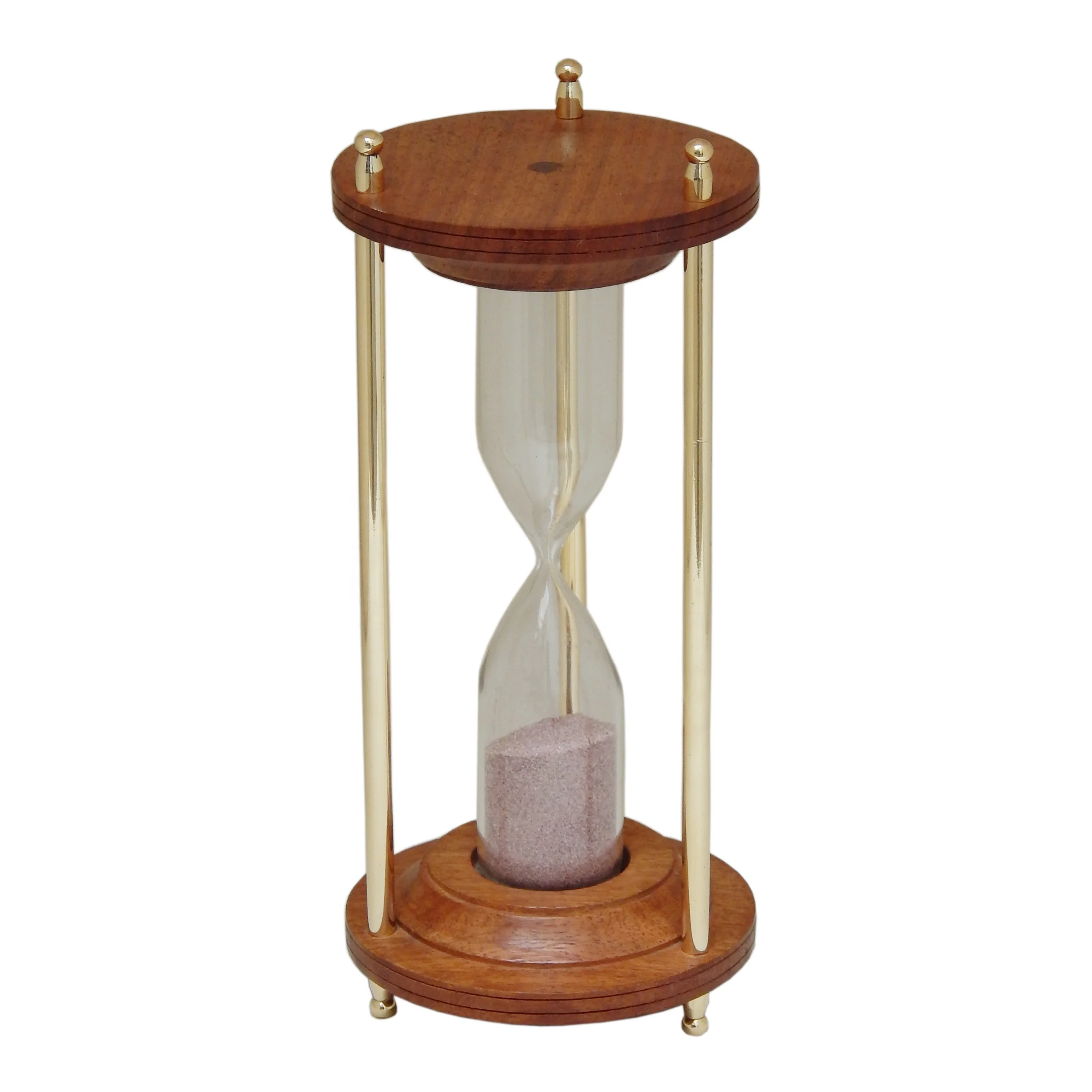 New custom design Handmade Sand Timer Metal hourglass Wholesale Vintage  home decorative Office Desk Item Nautical sand timer