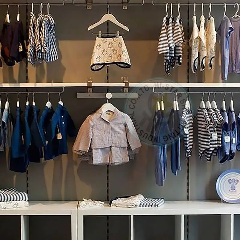 Custom logo wood wooden clip clothes trouser pants hanger