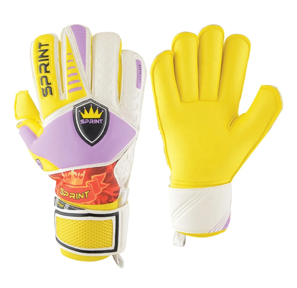 Professional Goalkeeper Gloves Latex Soccer Goalie Gloves with Finger Guards Football Gloves High Quality Sprint Sports 1 Pp Bag