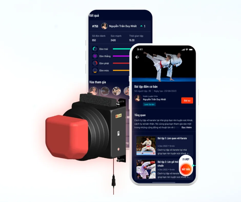 High-Tech Wall-Mounted Boxing Training Machine with AI-Powered, Accurate Punch Measurement for Home, Gym or Dojo Use