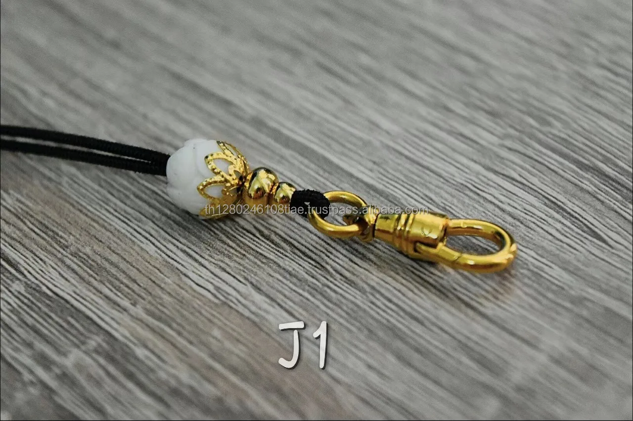 Nylon bead necklace, handmade for hanging charms good hooks 360 degree rotation