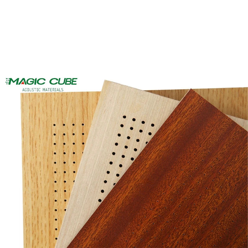 Noise Reduction MDF Board sound absorption wooden perforated board soundproof for wall and ceiling
