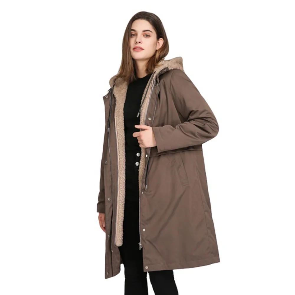 New Fashion Winter Coats For Ladies Long Brown Women Maxi Coat Parkas  Womans Business Suit Jacket