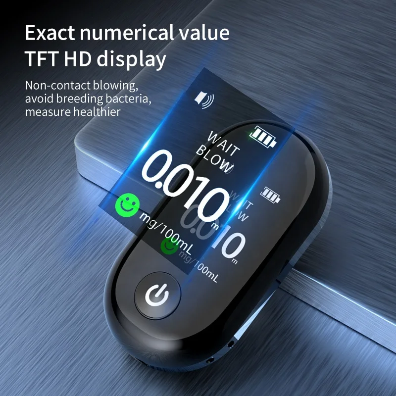 Горячая Распродажа G1 Алкоголь тестер Высокая точность Алкотестер с 3 вида цветов экраном тонкопленочной технологии (тпт) 400 мАч Type-C перезаряжаемые Тестер