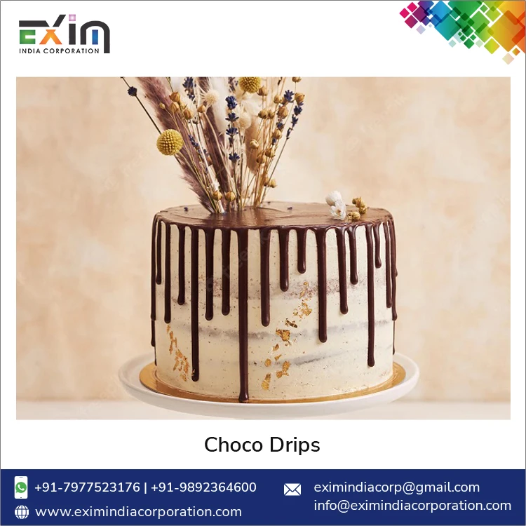 Superlative Quality Food Grade Pearl White Color Cake Decoration Choco Drips from Genuine Wholesale Exporter