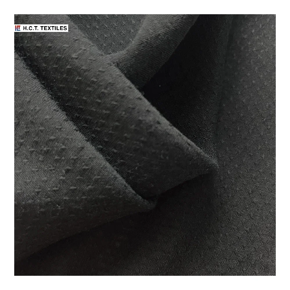 Soft Dobby Textured dot Voile 75g 100 Rayon Voile Fabric for casual wear