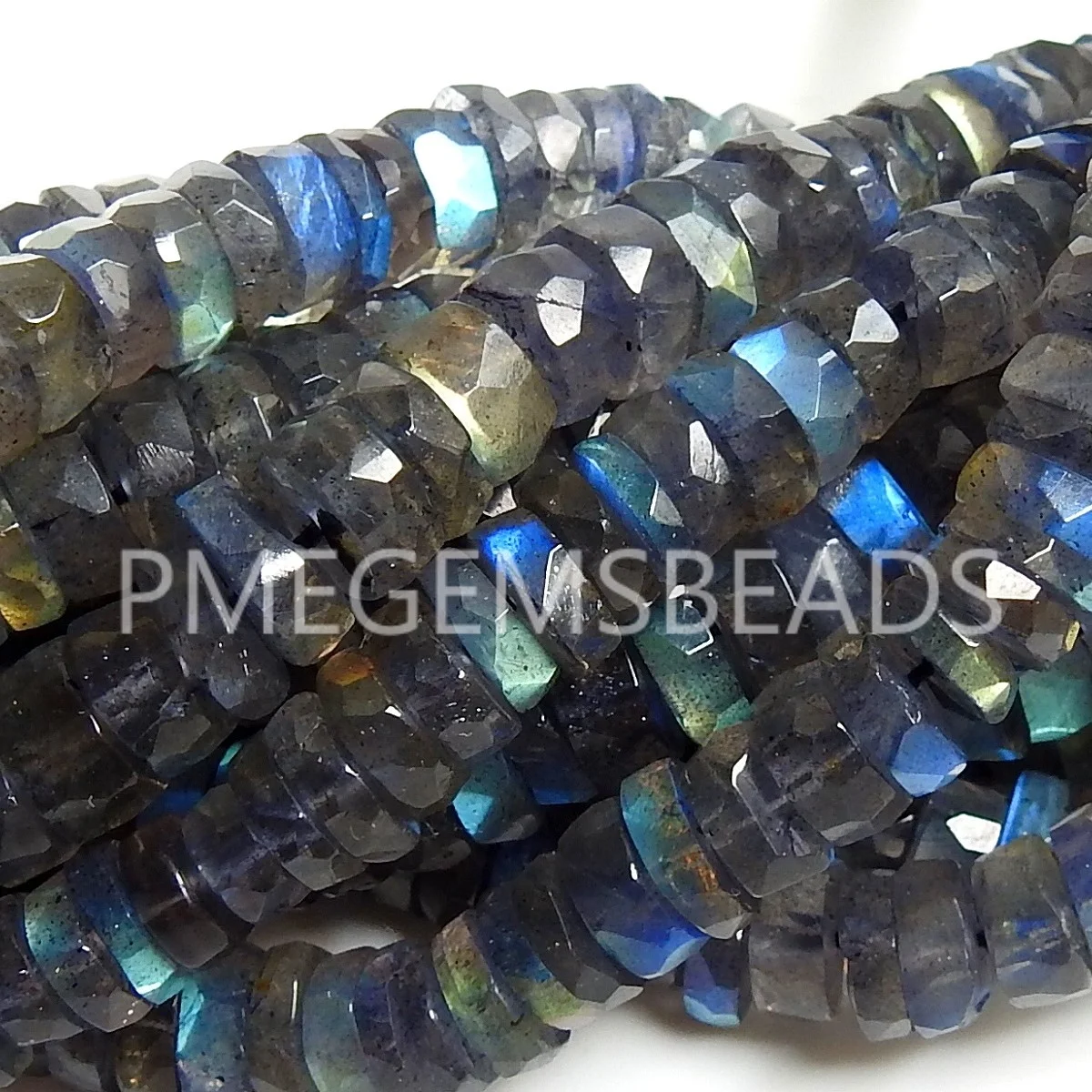Labradorite Tyre,Coin,Button,Wheel,Bead,Multi Flashy Fire,Faceted,Loose Stone,Necklace,Bracelet 8Inch 6MM Approx 100%Natural