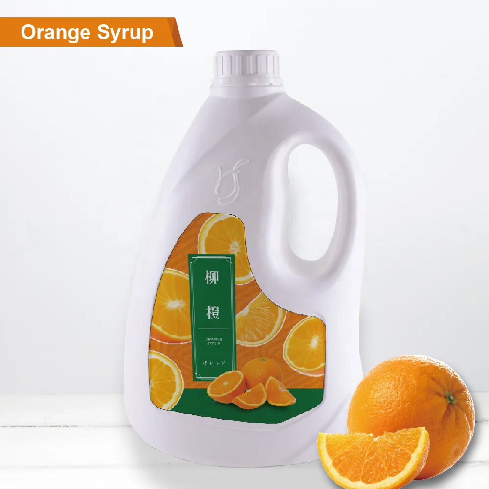 HALAL Taiwan popular Beverage Supplier Hot Selling Orange Concentrate syrup for bubble tea