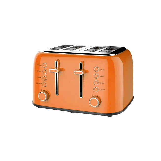 Hot Sale Promotion Home Hotel Kitchen Appearances Breakfast Bread Maker Sandwich Toaster 4 Slice Stainless Steel