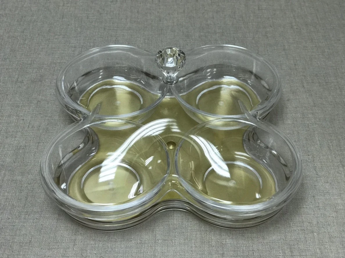 Acrylic Appetizer Platter Divided Candy Tray