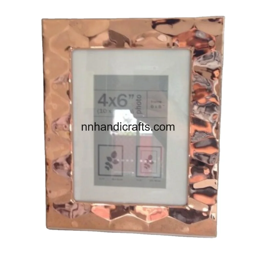 New Collection of Steel Metal Rose Gold Plated Rectangular Embossed Picture Frames Photo Frame Other Frames For Home Gifts Home