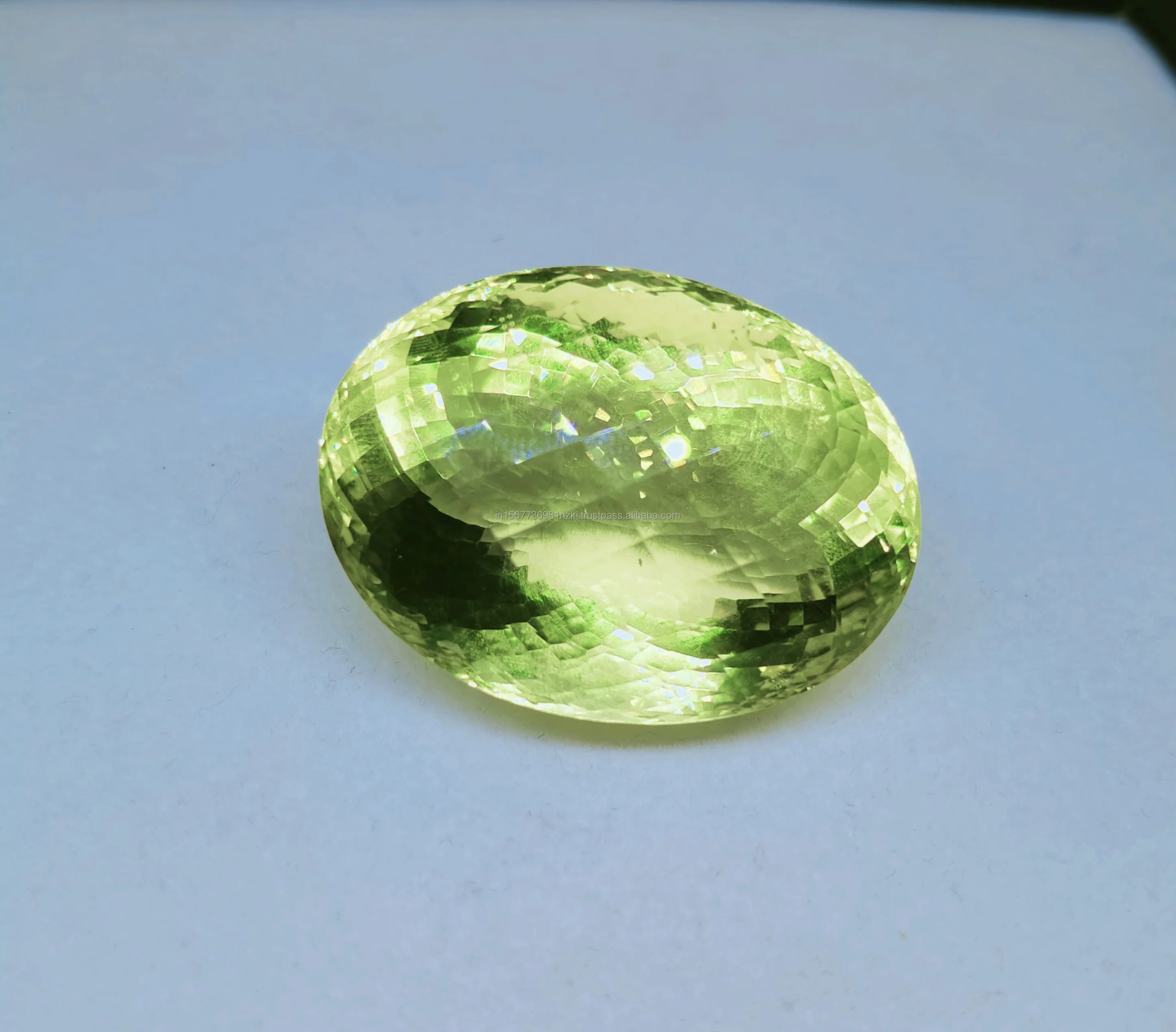 Natural Lemon Quartz Oval Cut For Jewelry Making Yellow color Quartz Faceted loose gemstone stone Size 45X36X25 MM Weight 219 Ct