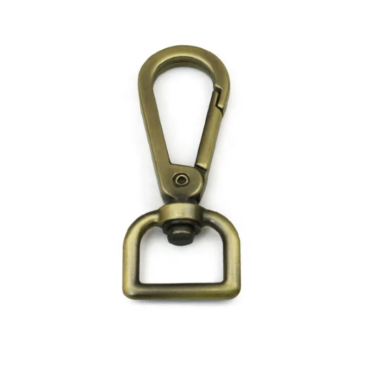 Factory price luggage hardware key chain with shoulder strap metal large plate buckle