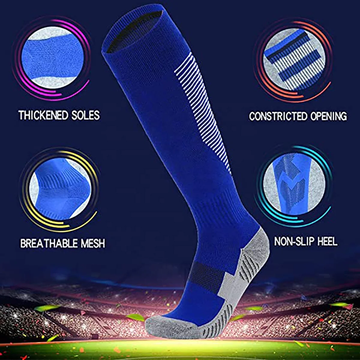 New Design Crew Cotton Hand Knit Soccer Boneless Suture Breathable Slouch Men Sport Socks