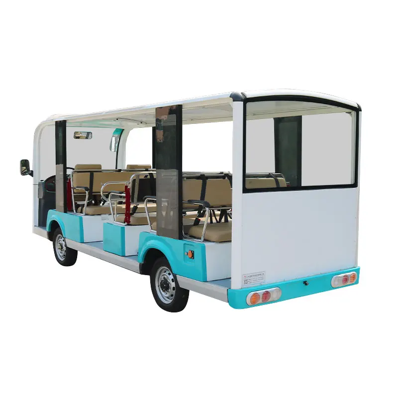 Most Popular 14-Seater Sightseeing Bus with Unclosed Doors Automatic Transmission
