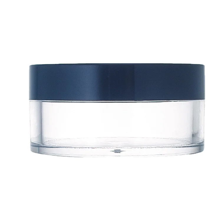 Factory Directly 45 ml Plastic Cosmetic Clear PS Jar with Black ABS Lid J-4558DF