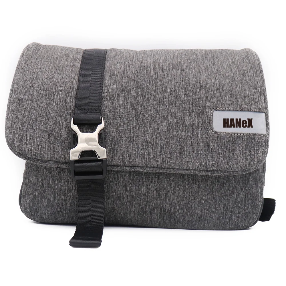 
Hanex Bike Grey Handlebar Bag Cycling Handlebar Storage Basket Bag Mountain Road MTB Bicycle Front Frame Bag Biking for Cycle Ou 