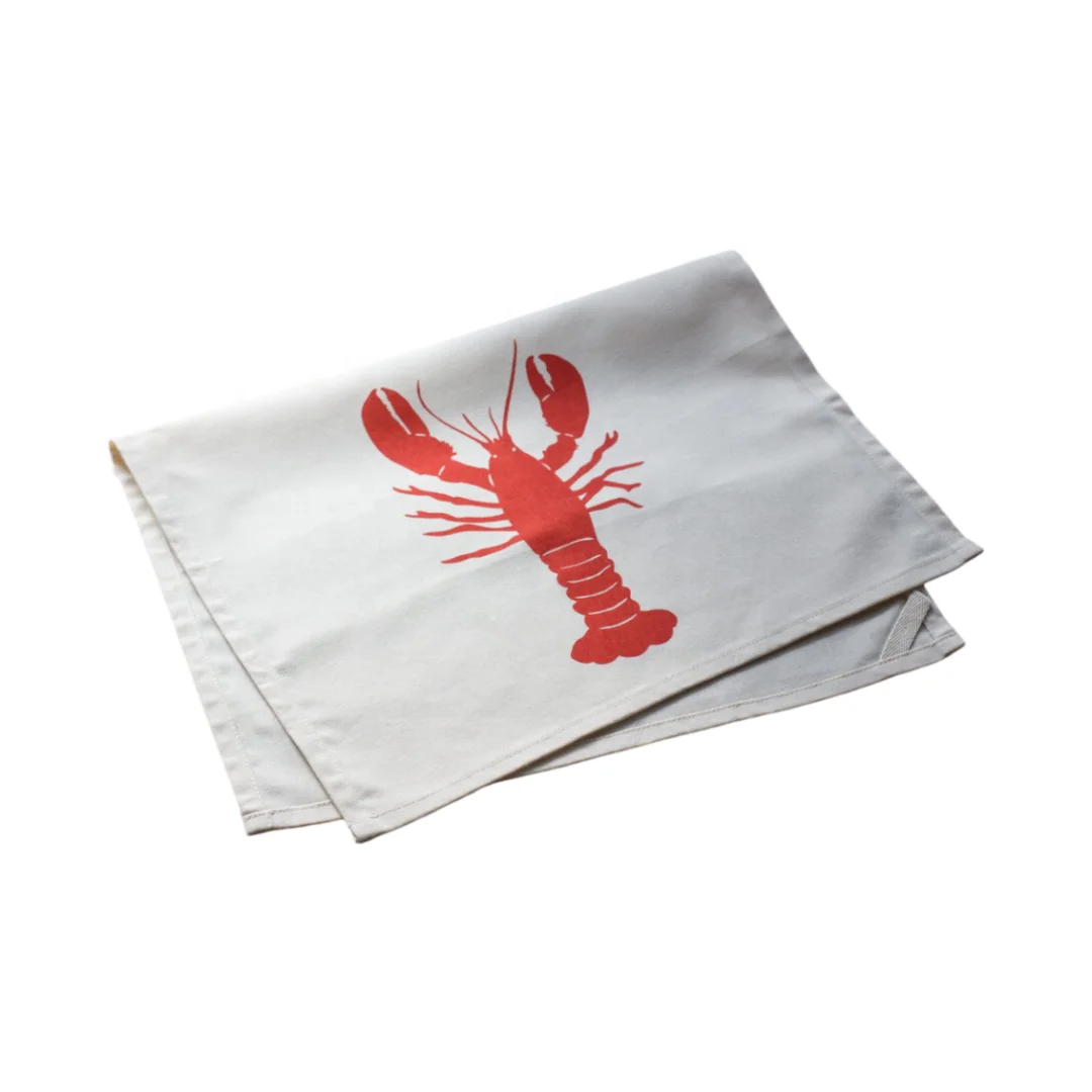 High Quality 100% Cotton Custom Printed Tea Towel Dish Towel With Absorbent Feature Cleaning Kitchen Hanging Towel