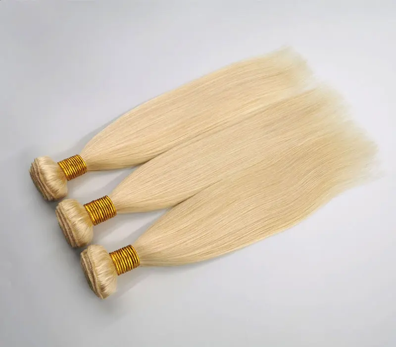 Double Drawn Vietnamese Remy Hair Weave Straight Machine Genius Weft  Ombre Black Blonde Color Brown Hair Extensions BAMBOO HAIR