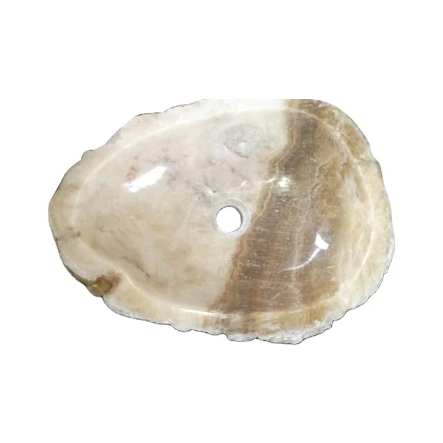 Stone Bathroom Sinks Bali Petrified Wood Sink - Natural Hand Wash Sink River Stone Stone Depot Custom Size Semi-pedestal