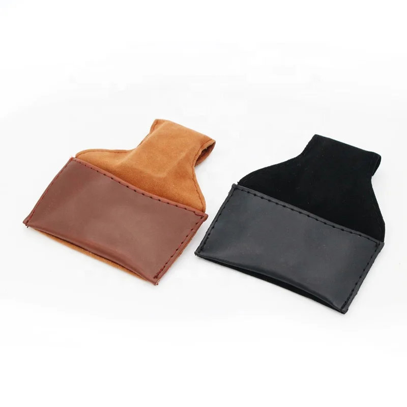 Real leather snooker chalk pouch billiard pool cue chalk pouch chalk holder