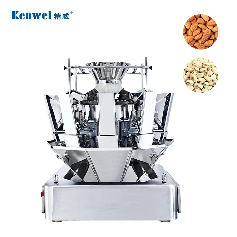 Electric Automatic 10 head multihead weigher leisure food packaging machine for weighing candy peanuts almonds raisins
