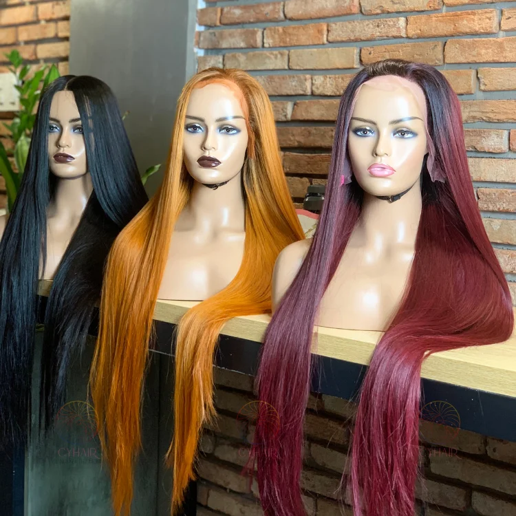 Most Reputable Vietnam Wigs Manufacturer Long Wig 40Inch Human Hair Full Lace Wigs
