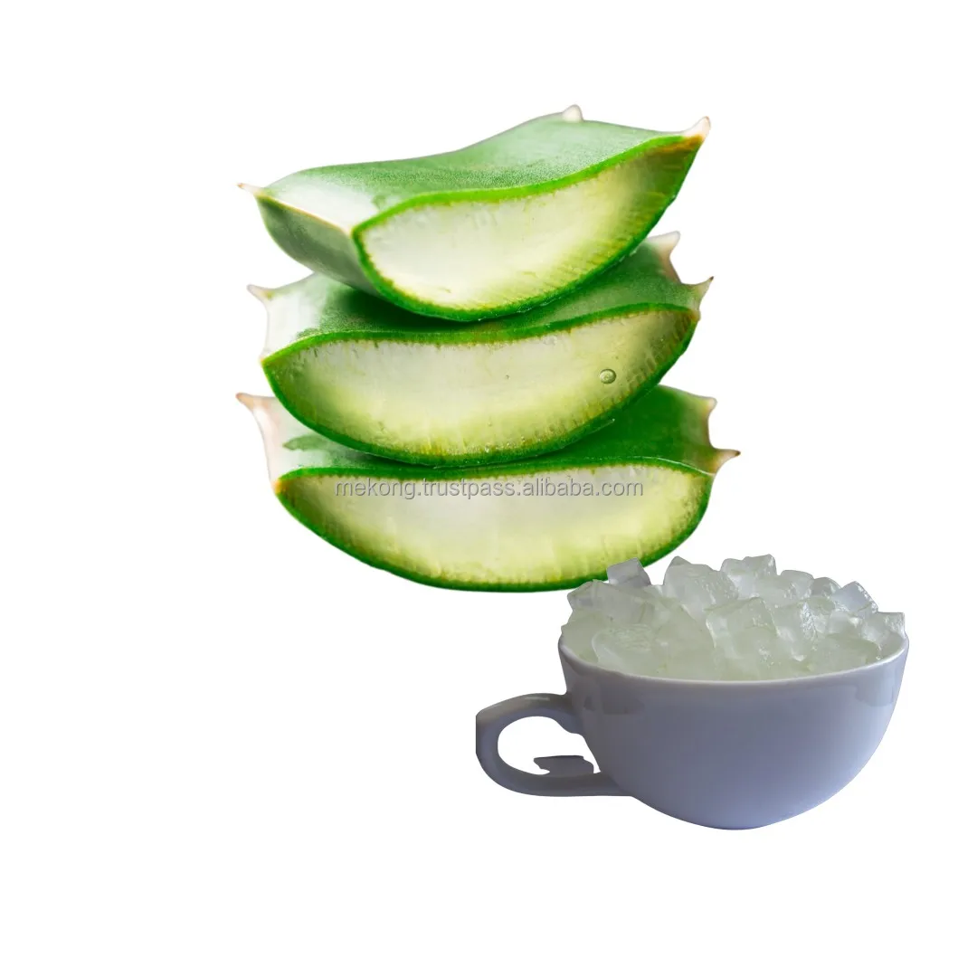 Hot Deal Best Quality Fresh Natural Flavor Fresh Cube Aloe Vera In Light Syrup Material For Juice Drink Short Leadtime