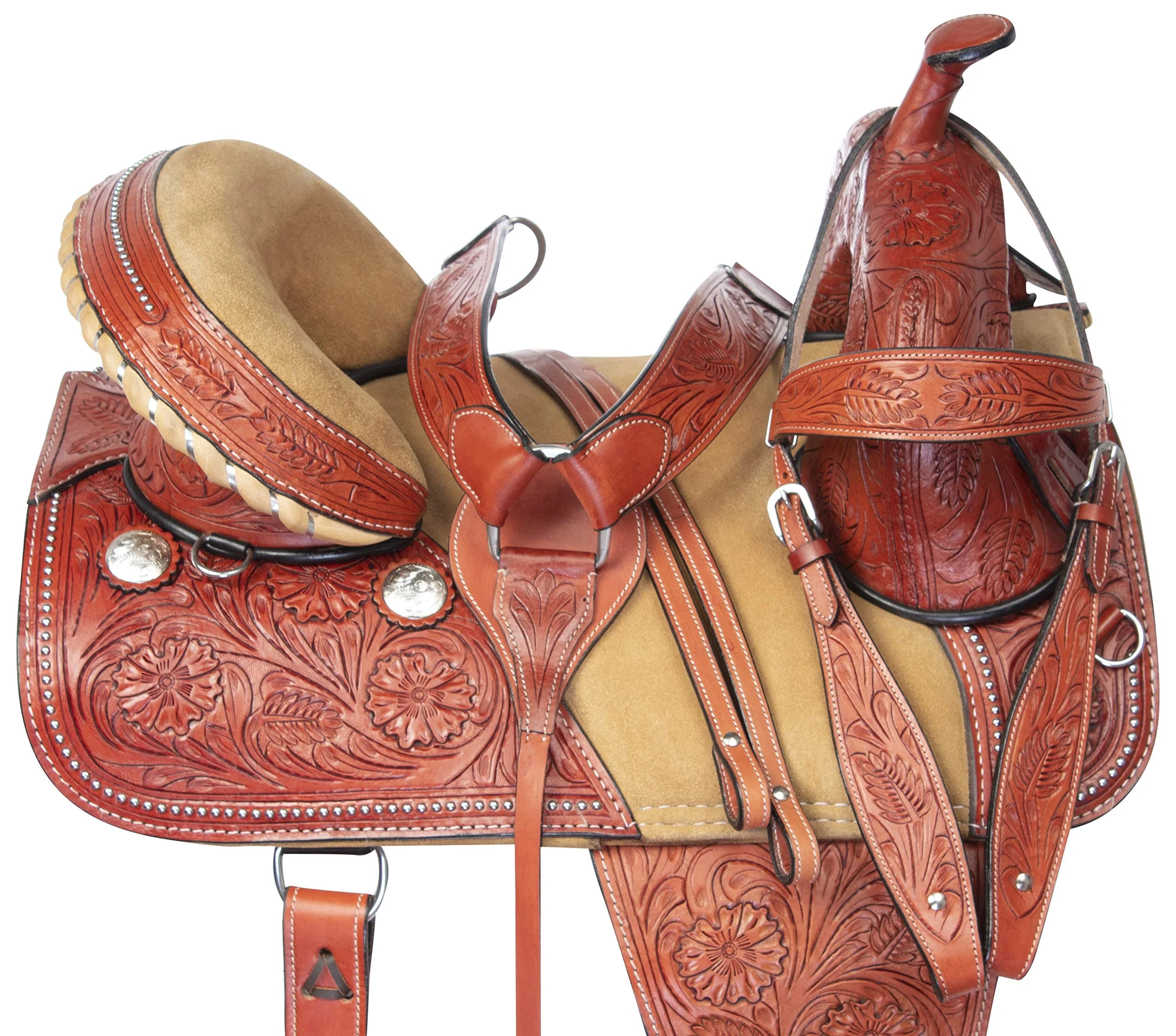 High Quality QASWA Sports English Style Leather Made Horse Riding Saddles