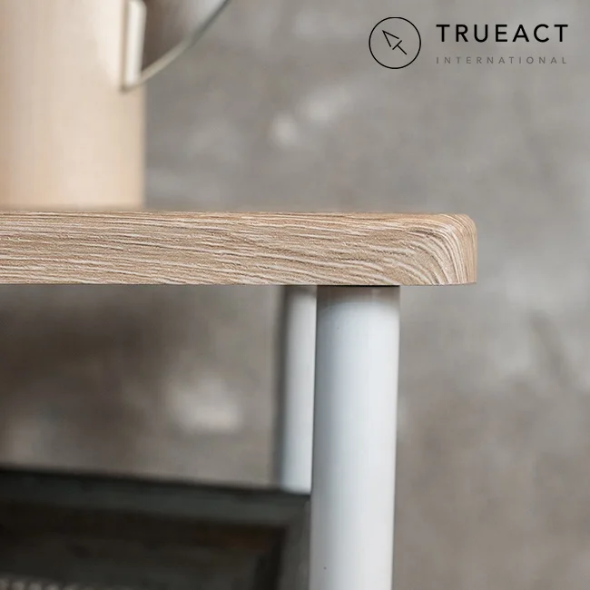 3 tier wood grain Metal shelf | white | Taiwan | three layer | serving | storage organizer | trolley