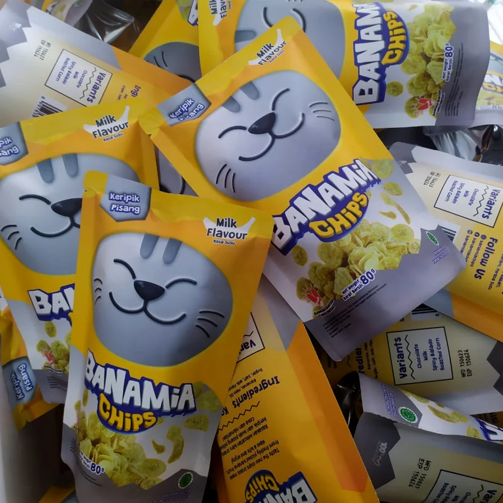 Bananamia Premium Yellow Banana Chips Artisanal Fresh Crispy Dried Snacks Milk Flavour Soft Texture Fruit Vegetable