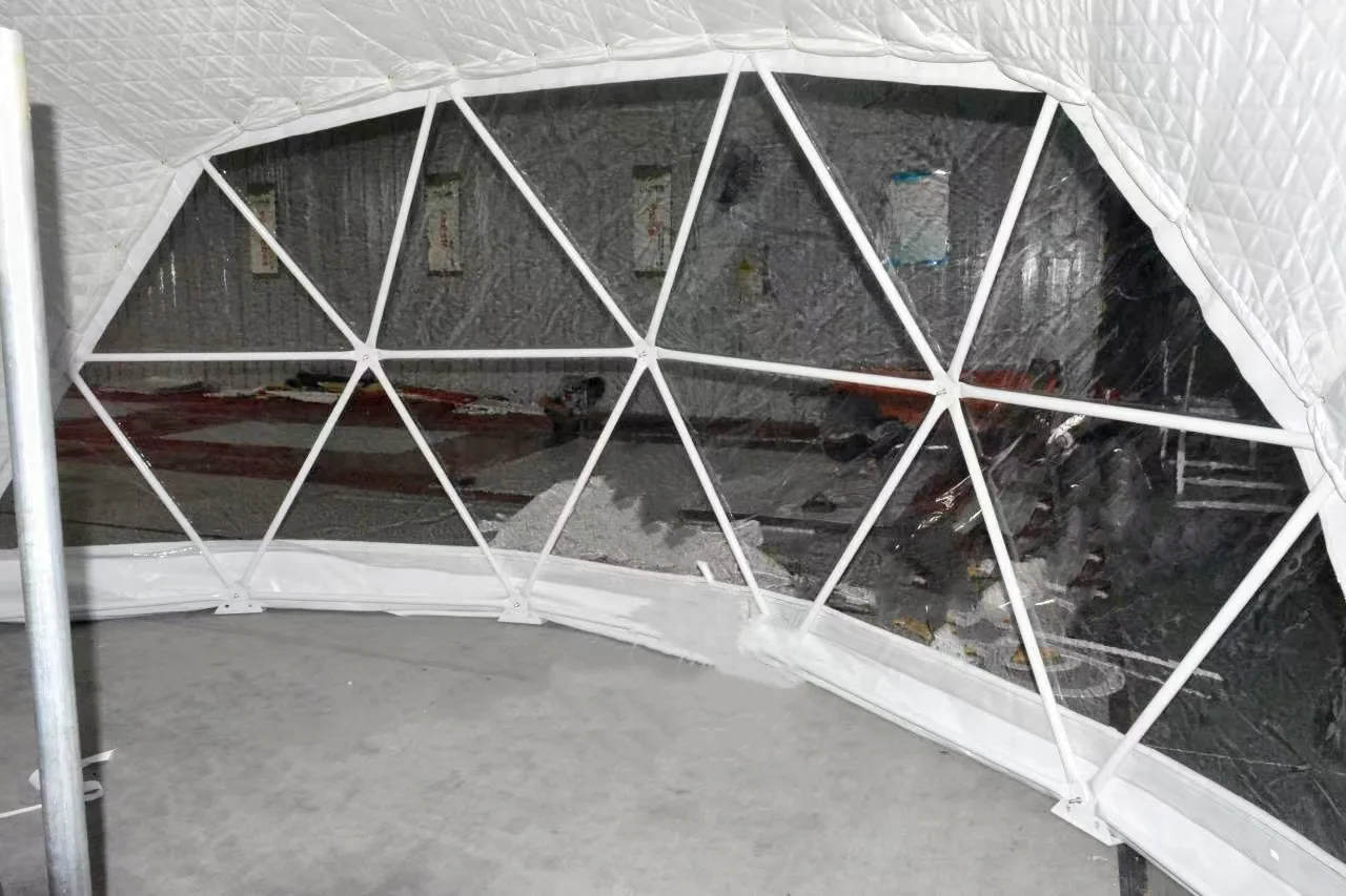 Outdoor Windproof Custom Igloo Tent Geodesic Dome Kit Houses With Bathroom