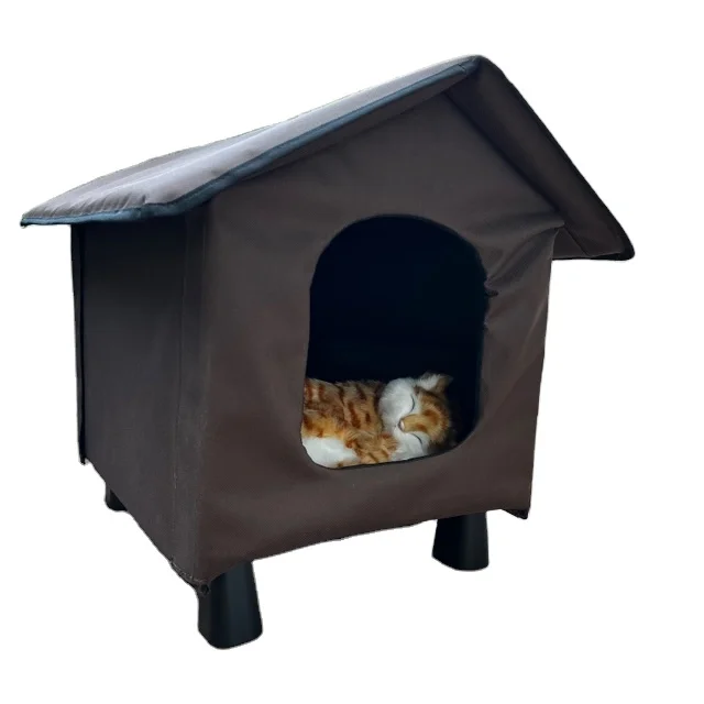 Folder able pet house for cat and dog with cooler and warmer function