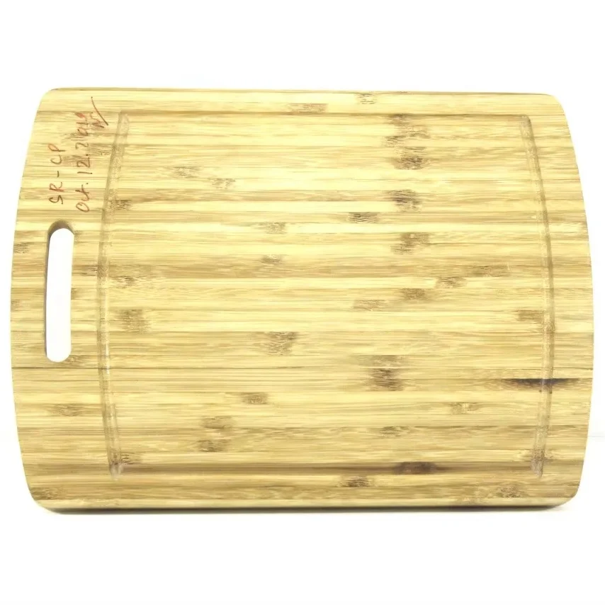 Direct factory wholesale Bamboo cutting board for kitchen customization OEM/ ODM CNC cutting for Meat, Veggies Serving Board