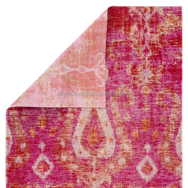 handmade Ikat traditional Indian rugs of custom size made to order bespoke any design handknotted and tufted rug of low cost