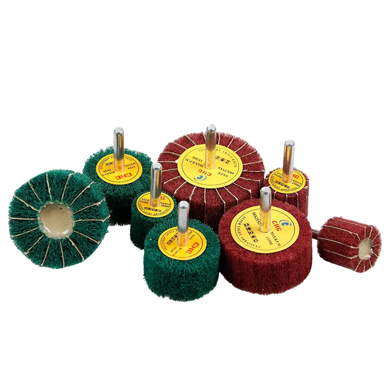 Nylon Fiber Flap Polishing Wheel Disc 6inch / 8inch 320 Grit Abrasive Buffing Wheel for polishing metallic surface