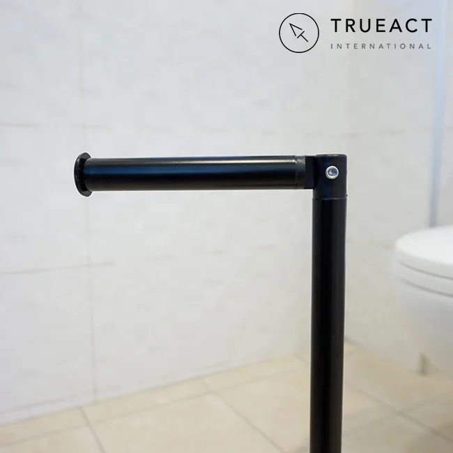 Made in Taiwan bathroom accessories Chrome Black White Free Standing Toilet Tissue Paper Roll Holder stand For Bathroom