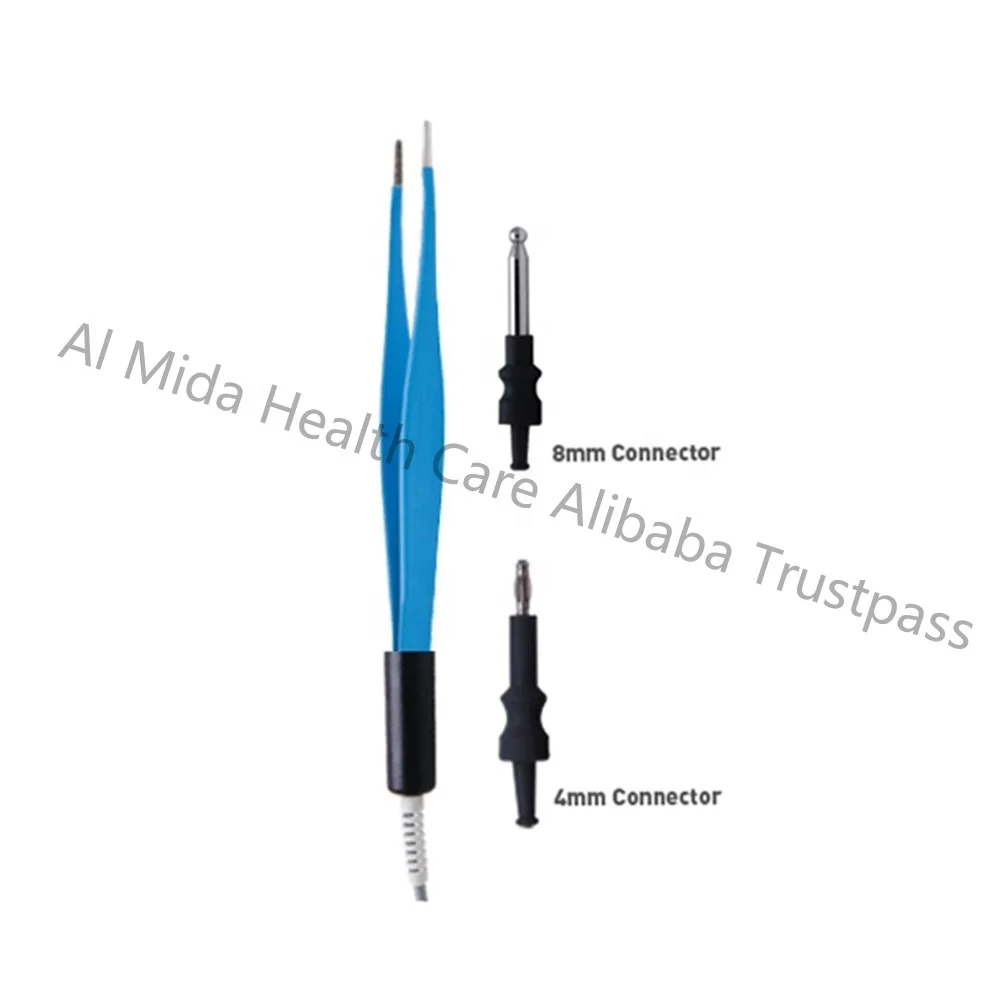 Factory Directly Laparoscopic Insulated Curved Bipolar Forceps with Cable