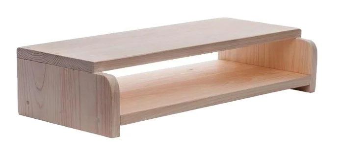 Hinoki Monitor stand 2steps, Monitor stand