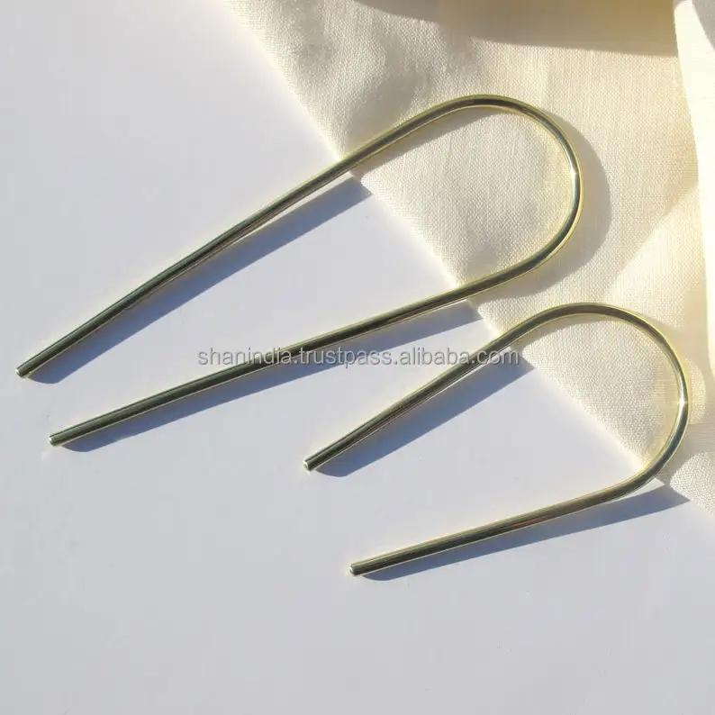 Gold Wired Brass Hair Pin Sustainable accessories Women hair accessories Hair Tie